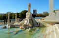 Portugal, Lisbon, Edward VII Park (Parque Eduardo VII), monument and fountain to the 25th April Revolution