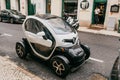 Portugal, Lisbon, July 01, 2018: Renault`s modern compact conceptual ecological car is parked on a city street