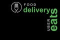 Portugal, Lisbon, June 16, 2018: illustration of the UBER eats logo. A popular firm for the delivery of food at home and