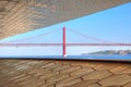 Lisbon, Landmark suspension 25 of April bridge Royalty Free Stock Photo