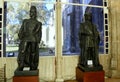 Portugal, Lisbon, Navy Museum, bronze statues Portuguese navigators and explorers Gil Eanes and Diogo Cao