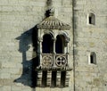 Portugal, Lisbon, Prasa do Imperio, Belem Tower (Torre de Belem), balcony of the tower Royalty Free Stock Photo