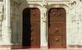 Portugal, Lisbon, Prasa do Imperio, Jeronimos Monastery (Mosteiro dos Jeronimos), entrance door Royalty Free Stock Photo