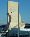 Portugal, Lisbon, Prasa do Imperio, view of the Monument of the Discoveries (Padrao dos Descobrimentos Royalty Free Stock Photo