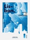 Portugal Lisbon skyline city gradient vector poster