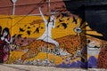 Portugal, Lisbon Street, amazing graffiti, street art. Royalty Free Stock Photo