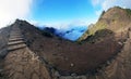 Amazing Panoramic Madeira Mountains Landscape view at Pico Arieiro Royalty Free Stock Photo