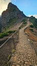 Amazing Panoramic Madeira Mountains Landscape view at Pico Arieiro Royalty Free Stock Photo