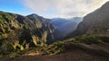 Amazing Panoramic Madeira Mountains Landscape view at Pico Arieiro Royalty Free Stock Photo