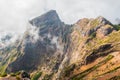 Portugal, Madeira, View of the mountains near Pico de Arieiro. Royalty Free Stock Photo