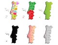 Portugal maps Royalty Free Stock Photo