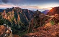 Portugal mountain in Madeira Island, Pico Arieiro