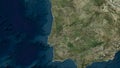 Portugal outlined. High-res satellite