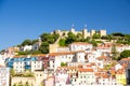 Portugal, panoramic view of Lisbon in summer, Lisbon fortress hill, Portugal Lisbon medieval Castle Royalty Free Stock Photo