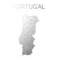 Portugal polygonal vector map.