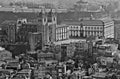 Portugal. Porto. Aerial view over the city. In black and white Royalty Free Stock Photo