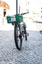 a vertical photo of a bicycle that does not pollute