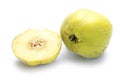 Portugal quince or pear quince (Cydonia oblonga) isolated on whi