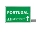 PORTUGAL road sign isolated on white Royalty Free Stock Photo