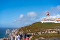 Portugal, Sintra, May 2022 View of the Cabo da Roca Lighthouse. Sintra, Portugal. Portuguese Farol de Cabo da Roca is a