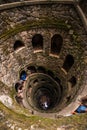 Portugal , Sintra . Palace Regaleira is typical Gothic architectural elements , such as turrets, gargoyles, and a tower in the sha