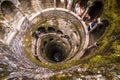 Portugal , Sintra . Palace Regaleira is typical Gothic architectural elements , such as turrets, gargoyles, and a tower in the sha Royalty Free Stock Photo