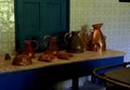 Portugal, Sintra, Park and Palace of Monserrate, palace interior, palace kitchen with copper dishes