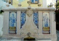 Portugal, Sintra, Quinta da Regaleira, garden marble bench