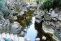 Portugal, Sintra, Quinta da Regaleira, Labyrinth Grotto and lake Royalty Free Stock Photo