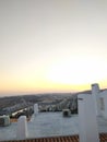 Portugal sunset rooftop evening albufeira Royalty Free Stock Photo
