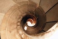 Portugal, Tomar: helical stairs Royalty Free Stock Photo