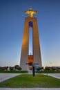 Portugal Traveling. Cristo-Rei King-Christ Sanctuary in Almada District in Portugal as a Sanctuary and Popular Landmark. Located