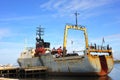 In Portugal a trawler fishing boat Royalty Free Stock Photo