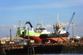 In Portugal a trawler fishing cod boat Royalty Free Stock Photo