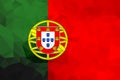 Portugal polygonal flag. Mosaic modern background. Geometric design