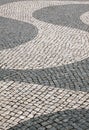 Portugal typical cobble stone paving Royalty Free Stock Photo