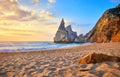 Portugal Ursa Beach sunset at Atlantic ocean Royalty Free Stock Photo