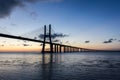 Portugal, Vasco Da Gama Bridge, Lisbon. Sunrise