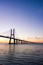 Portugal, Vasco Da Gama Bridge, Lisbon. Sunrise