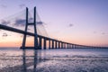 Portugal, Vasco Da Gama Bridge, Lisbon. Sunrise