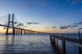 Portugal, Vasco Da Gama Bridge, Lisbon. Sunrise