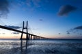 Portugal, Vasco Da Gama Bridge, Lisbon. Sunrise