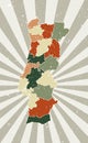 Portugal vintage map.