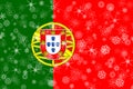 Portugal winter snowflake flag