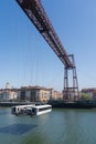 The Bizkaia suspension transporter bridge (Puente de Vizcaya) in Portugalete, Spain Royalty Free Stock Photo