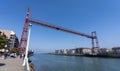 The Bizkaia vehicular and pedestrian suspension transporter bridge (Puente de Vizcaya) Royalty Free Stock Photo