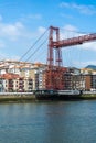 The Bizkaia suspension transporter bridge Puente de Vizcaya in Portugalete, Basque Country, Spain Royalty Free Stock Photo