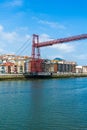 Bizkaia suspension transporter bridge Puente de Vizcaya in Portugalete, Basque Country, Spain Royalty Free Stock Photo