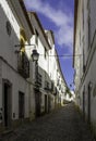 Portuguese Alentejo city of Ãâ°vora old town. Royalty Free Stock Photo