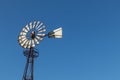 Portuguese ancient windmill. isolated on blue sky